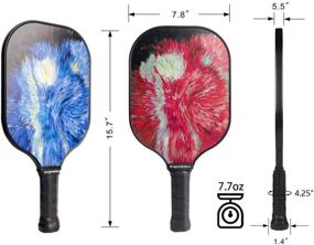 img 1 attached to 🏓 Papepipo Graphite Pickleball Paddles Set - High-performance Rackets with Carbon Fiber Surface and Polypro Honeycomb Core, Ideal for Players from Novices to Pros