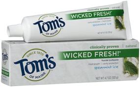 img 3 attached to 🦷 Tom's of Maine Wicked Fresh! Anticavity Toothpaste 4.7oz - Spearmint Ice, Natural Oral Care