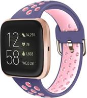 acrbiutu bands compatible with fitbit versa/versa 2 / versa lite wearable technology logo