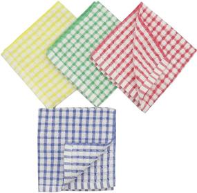 img 1 attached to 🧼 Premium HFGBLG 100% Cotton Dish Rags: Bulk Dish Towels, Set of 8 Kitchen Towels - Soft, Absorbent, Mix Color Cleaning Cloths