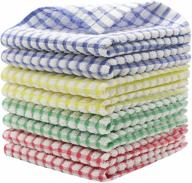🧼 premium hfgblg 100% cotton dish rags: bulk dish towels, set of 8 kitchen towels - soft, absorbent, mix color cleaning cloths logo