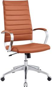 img 3 attached to 🪑 Modway Jive Ribbed High Back Tall Executive Office Chair With Arms in Terracotta – Swivel & Stylish Comfort