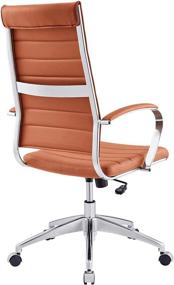 img 1 attached to 🪑 Modway Jive Ribbed High Back Tall Executive Office Chair With Arms in Terracotta – Swivel & Stylish Comfort