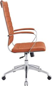 img 2 attached to 🪑 Modway Jive Ribbed High Back Tall Executive Office Chair With Arms in Terracotta – Swivel & Stylish Comfort