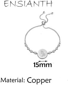 img 3 attached to ENSIANTH Zodiac Sign Adjustable Bracelet - Sliver Birthday Gift for Women and Girls