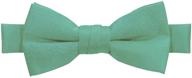 premium quality jacob alexander kids pretied banded solid color bowtie for boys - adjustable & stylish logo