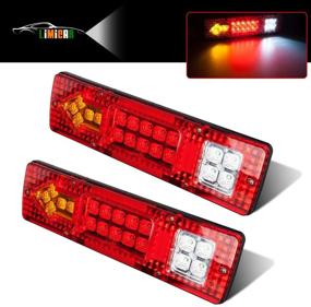 img 4 attached to LIMICAR 19 LED Red Amber White Trailer Tail Lights Bar: Efficient 12V Turn Signal Running Lamp for Trailer UTV UTE RV ATV Truck 2PCS