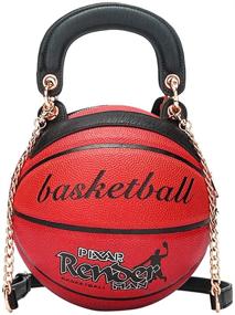 img 4 attached to Basketball-Inspired Handbags: Trendy PU Tote Purse with Adjustable Strap for Women & Girls