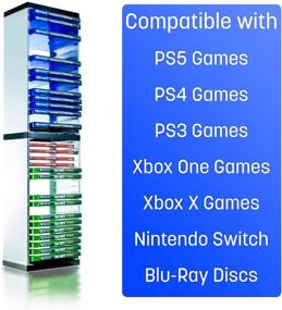 img 1 attached to 🎮 Ultimate Game Storage Solution: PS5 Game Storage Tower - Вмещает 36 игровых или Blu-Ray дисков для PS4, PS5, Xbox, Nintendo Switch