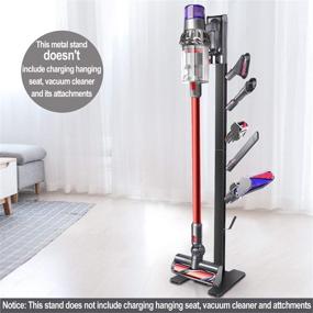 img 3 attached to 🧹 XIGOO Storage-Stand-Docking-Station-Holder: Organize Your Dyson V15 V11 V10 V8 V7 V6 Vacuum Cleaners & Accessories with this Stable Metal Bracket Organizer Rack in Black