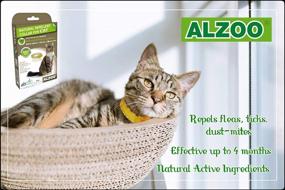 img 2 attached to 🐱 ALZOO Natural Repellent Diffusing Cat Collar: Effective Protection Against Fleas, Ticks & Dust-Mites for Cats - All-Natural Ingredients, Universal Size