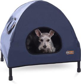 img 4 attached to K&amp;H Pet Products Original Navy Blue Small Pet Cot House - 17 X 22 X 22 Inches