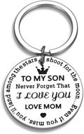 🎁 inspirational keychain gift: son from mom - perfect present for christmas, birthdays, graduation, and more! logo