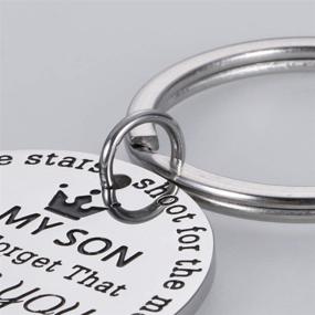 img 1 attached to 🎁 Inspirational Keychain Gift: Son from Mom - Perfect Present for Christmas, Birthdays, Graduation, and More!