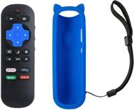 📱 blue case remote control for insignia ns-rcrus-17 roku tv models: ns-32dr420na16, ns-32dr420na16a, ns-32dr420na16b, ns-40dr420na16, ns-40dr420na16b, ns43dr710na17, ns-43dr710na17, ns-55dr620na18 logo