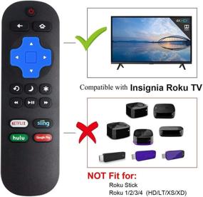 img 1 attached to 📱 Blue Case Remote Control for Insignia NS-RCRUS-17 Roku TV Models: NS-32DR420NA16, NS-32DR420NA16A, NS-32DR420NA16B, NS-40DR420NA16, NS-40DR420NA16B, NS43DR710NA17, NS-43DR710NA17, NS-55DR620NA18