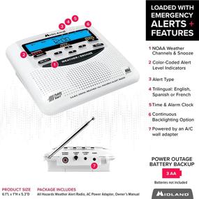 img 1 attached to 📻 Midland WR120B/WR120EZ - S.A.M.E. NOAA Emergency Weather Alert Radio: Trilingual Display, 60+ Alerts, Alarm Clock - Buy the Box Packaging Now!