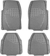 🚗 august auto universal fit all-weather rubber car floor mats set - fits sedans, suvs, trucks, and vans, 4-piece set logo