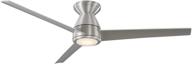 🔌 smart flush mount ceiling fan with led light kit and remote control - tip top indoor/outdoor 52in brushed aluminum (3000k) logo