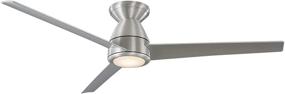 img 4 attached to 🔌 Smart Flush Mount Ceiling Fan with LED Light Kit and Remote Control - Tip Top Indoor/Outdoor 52in Brushed Aluminum (3000K)