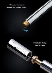 img 1 attached to Round Brass Chromed Handheld Showerhead: Ultimate Universal Shower Head