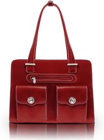 img 4 attached to 👜 McKlein W Series Verona Top Grain Cowhide Leather 15-Inch Laptop Briefcase for Women - Fly-Through Checkpoint-Friendly Design - Red (Style 96626)