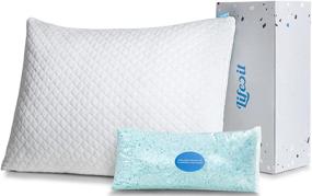 img 4 attached to Lifewit Premium Adjustable Loft Memory Foam Pillow - Hypoallergenic Cooling Pillow for Side, Back, and Stomach Sleepers - Washable Cover - CertiPUR-US Certified - Queen Size