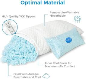 img 1 attached to Lifewit Premium Adjustable Loft Memory Foam Pillow - Hypoallergenic Cooling Pillow for Side, Back, and Stomach Sleepers - Washable Cover - CertiPUR-US Certified - Queen Size