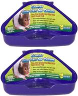 2-pack of corner litter pans for hamsters, gerbils, and dwarf hamsters - assorted colors logo