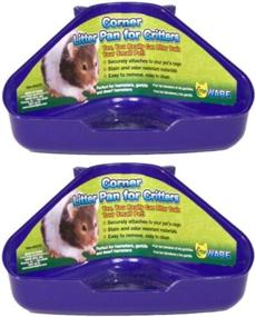 img 3 attached to 2-Pack of Corner Litter Pans for Hamsters, Gerbils, and Dwarf Hamsters - Assorted Colors