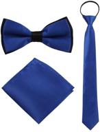 guchol boys 3-piece bow tie, pocket square, and necktie set for weddings and parties logo