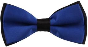 img 1 attached to GUCHOL Boys 3-Piece Bow Tie, Pocket Square, and Necktie Set for Weddings and Parties