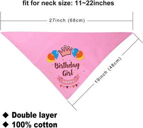 img 2 attached to LUTER Dog Birthday Bandana Triangle Scarf - Cute Doggie Birthday Party Hat with Happy Birthday Print for Dog or Puppy Birthday Celebration and Decor - Boy & Girl Design