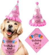 luter dog birthday bandana triangle scarf - cute doggie birthday party hat with happy birthday print for dog or puppy birthday celebration and decor - boy & girl design логотип