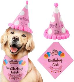 img 4 attached to LUTER Dog Birthday Bandana Triangle Scarf - Cute Doggie Birthday Party Hat with Happy Birthday Print for Dog or Puppy Birthday Celebration and Decor - Boy & Girl Design