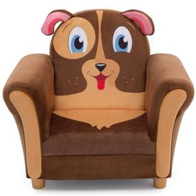 img 4 attached to Delightful Delta Children Cozy Chair - Adorable Brown Puppy Design for Fun and Comfort!