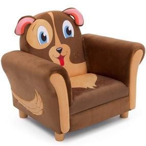 img 1 attached to Delightful Delta Children Cozy Chair - Adorable Brown Puppy Design for Fun and Comfort!