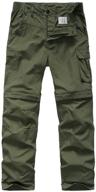 👖 asfixiado boys cargo pants: waterproof convertible trousers for kids' casual outdoor hiking & climbing логотип