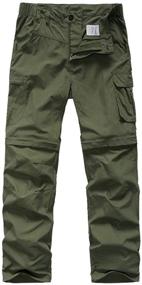 img 4 attached to 👖 Asfixiado Boys Cargo Pants: Waterproof Convertible Trousers for Kids' Casual Outdoor Hiking & Climbing