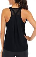 🏋️ ictive workout tops for women: loose fit racerback tank tops with mesh back, backless design - ideal running and muscle tank tops for women logo