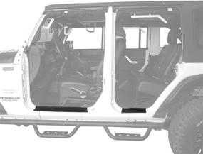 img 3 attached to Hooke Road Wrangler JK Door Sill Entry Guard Black Thresholds Kit - Compatible with Jeep JK Wrangler Unlimited 4-Door 07-18: Protect Your Jeep with Style!