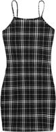 floerns womens plaid bodycon red black women's clothing logo