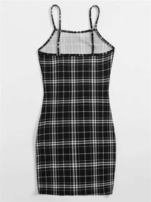 img 3 attached to Floerns Womens Plaid Bodycon Red Black Women's Clothing