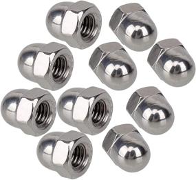 img 4 attached to 🔩 BQLZR 304 Stainless Steel Cap Acorn Hex Nut M6 - Pack of 10 | Right Hand Threads | Marine-Grade Quality