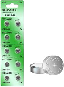 img 3 attached to 🔋 SKOANBE 10PCS LR41 392 384 AG3 SR41 1.5V Button Battery Set: Long-Lasting Power for Various Devices