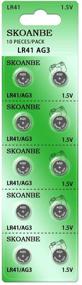 img 1 attached to 🔋 SKOANBE 10PCS LR41 392 384 AG3 SR41 1.5V Button Battery Set: Long-Lasting Power for Various Devices