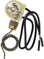 🔌 enhance your ceiling fan lighting experience with zing ear pull chain switch ze-109: on-off speed control compatible with fans, lamps, and wall lights in bronze finish logo
