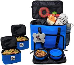 img 4 attached to Our Genuine Dog, Cat &amp; Puppy Travel Bag: Pet Accessories Carrier. Approved by Airlines. Bag 🐾 Set Includes 2 Tote Bags and 2 Collapsible Bowls. Ideal for Small, Medium, and Large Dogs and Cats.