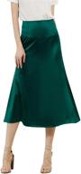 👗 lyaner womens elegant satin zipper skirts: elevating women's clothing with style logo