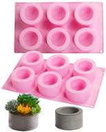 versatile 2pcs silicone mold set: flower 🌺 pot, ice shot glass, storage box, & more! logo